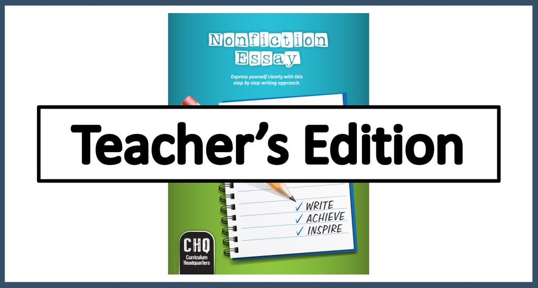 Nonfiction Essay Teacher's Edition - Digital Download