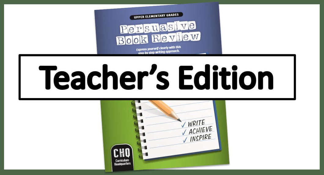 Persuasive Book Review Teacher's Edition  - Digital Download